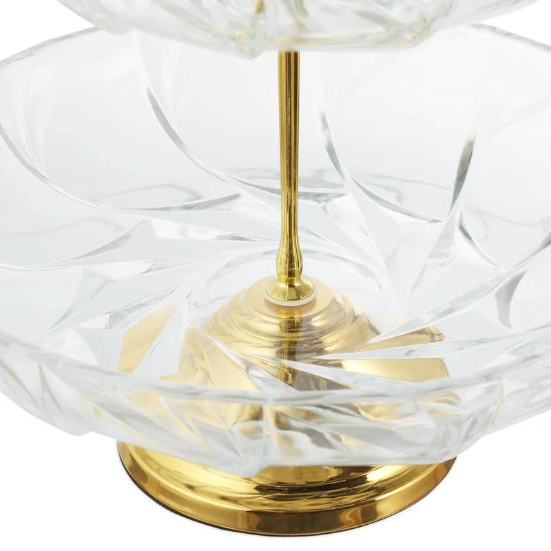 Serviteur Fruits En Verre Avec 2 étages 8 Serviteur Fruits En Verre Avec 2 étages – Image 8