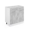 Meuble Bas R-Line 80cm Béton/blanc 21 Meuble Bas R-Line 80cm Béton/blanc -ELO Soldes Boutique 04868f2ad2c44a6bbc119f025efc3087