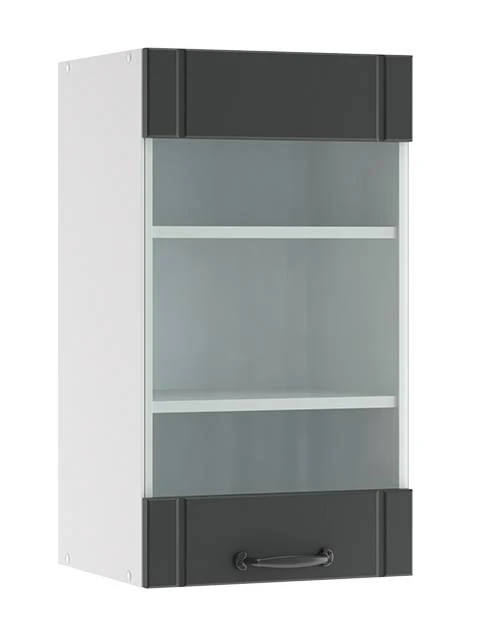 Meuble Haut Vitré Fame Anthracite 1 Meuble Haut Vitré Fame Anthracite