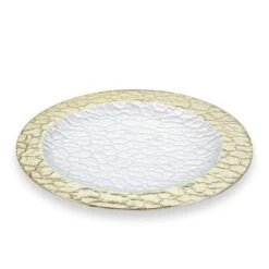 Plat De Service Avec Bord Doré