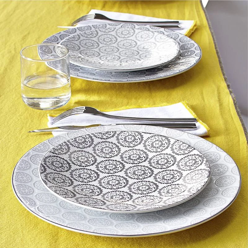Assiette Plate Chloé 27 Anthracite X6 2 Assiette Plate Chloé 27 Anthracite X6 – Image 2