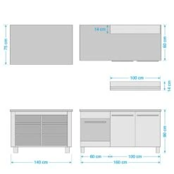 Cuisine Avec îlot Kavola I -ELO Soldes Boutique 1000244070 210303 10420300080 SKETCH DETAILS P000000001000244070 sketch