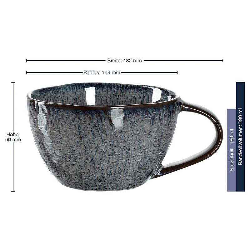 Leonardo Tasses En Céramique Matera (lot De 4) 14 Leonardo Tasses En Céramique Matera (lot De 4) – Image 14