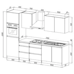 Cuisine équipée Melano I (8 éléments) -ELO Soldes Boutique 1000269048 230609 500 SKETCH DETAILS P000000001000269048 sketch