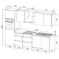 Cuisine équipée Melano II (9 éléments) 35 Cuisine équipée Melano II (9 éléments) -ELO Soldes Boutique 1000269050 230609 500 SKETCH DETAILS P000000001000269050 sketch
