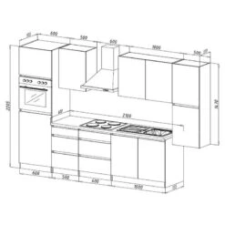 Cuisine équipée Melano I (9 éléments) -ELO Soldes Boutique 1000269072 230609 500 SKETCH DETAILS P000000001000269072 sketch