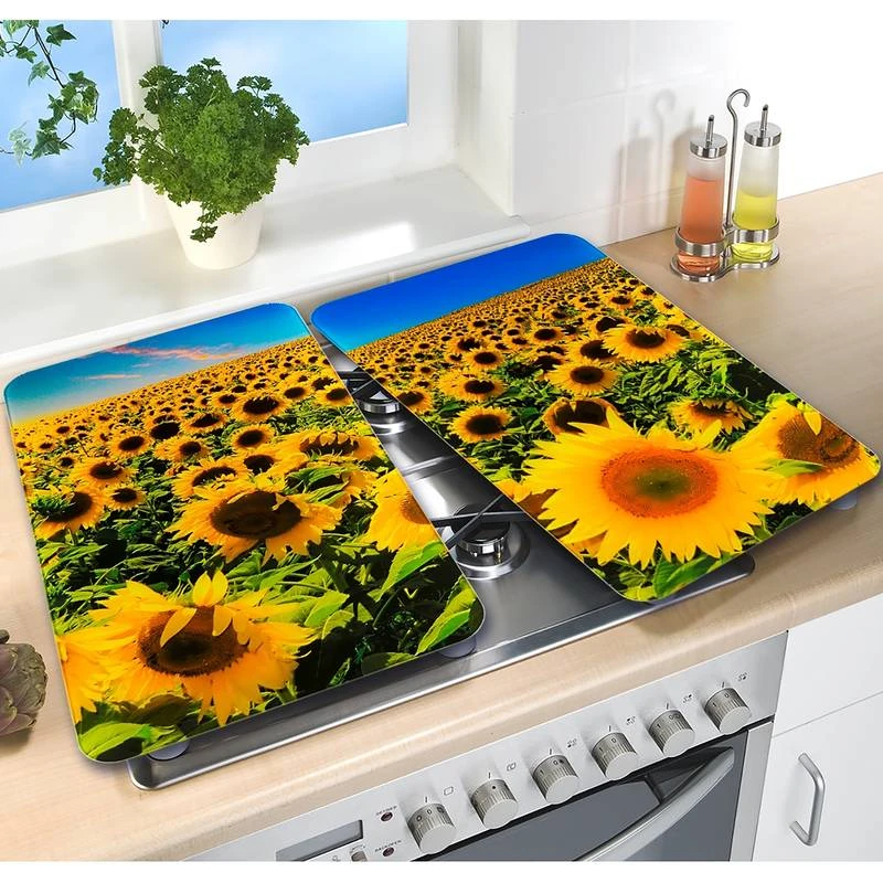Wenko Couvre-plaques Tournesol (2 él.) 2 Wenko Couvre-plaques Tournesol (2 él.) – Image 2