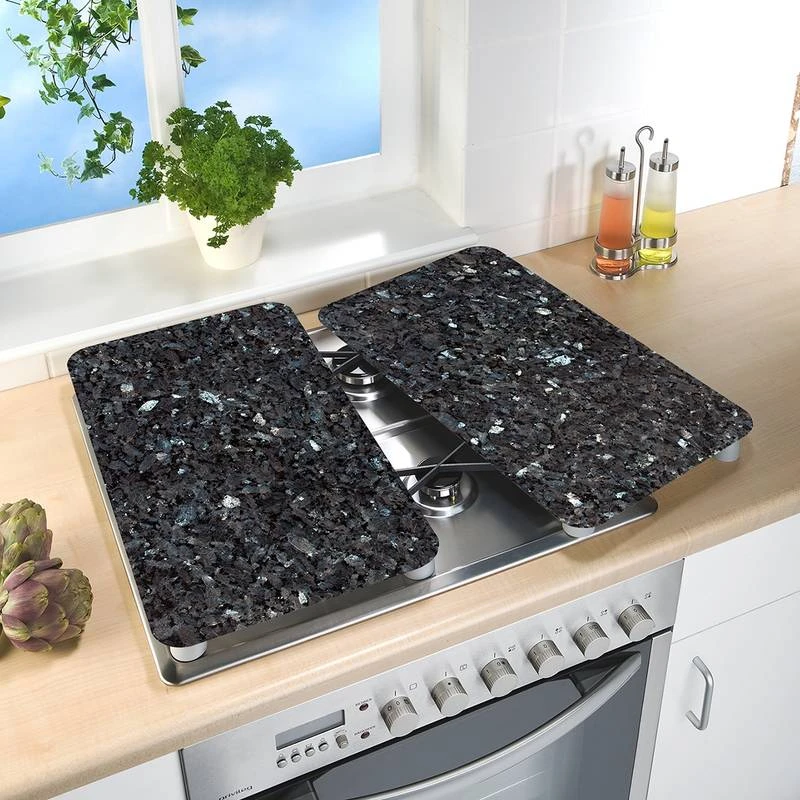 Wenko Couvre-plaques Marbre (2 éléments) 2 Wenko Couvre-plaques Marbre (2 éléments) – Image 2