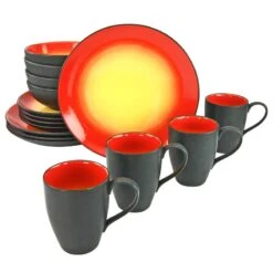 Service De Table HOT RED (16 éléments)