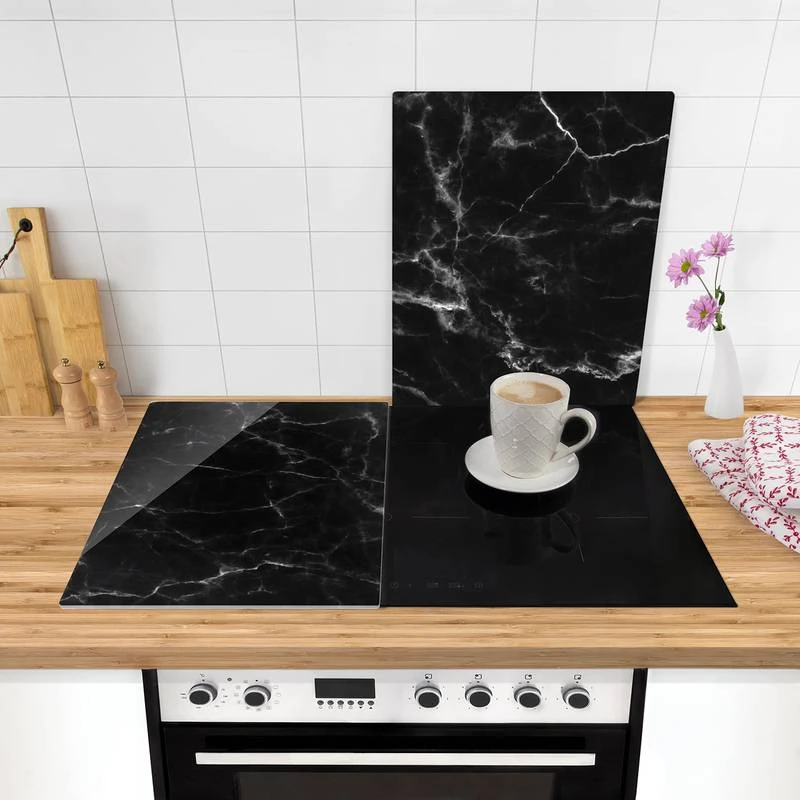 Protège-plaque De Cuisson Nero Carrara 2 Protège-plaque De Cuisson Nero Carrara – Image 2
