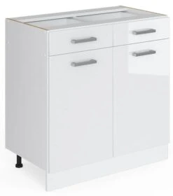 Meuble Bas R-Line 80cm Blanc Brillant