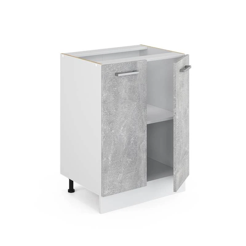 Meuble Bas R-Line 60cm Béton/blanc 3 Meuble Bas R-Line 60cm Béton/blanc – Image 3