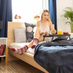 2x Tablettes De Lit Bambou Marron Foncé -ELO Soldes Boutique 277d6e669a6c4f05bb336fd3b5fc100b