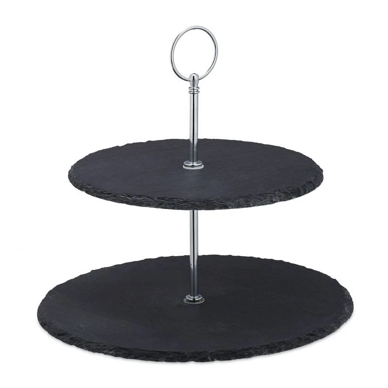 Présentoir Apéritif Ardoise 2 étages 5 Présentoir Apéritif Ardoise 2 étages – Image 5