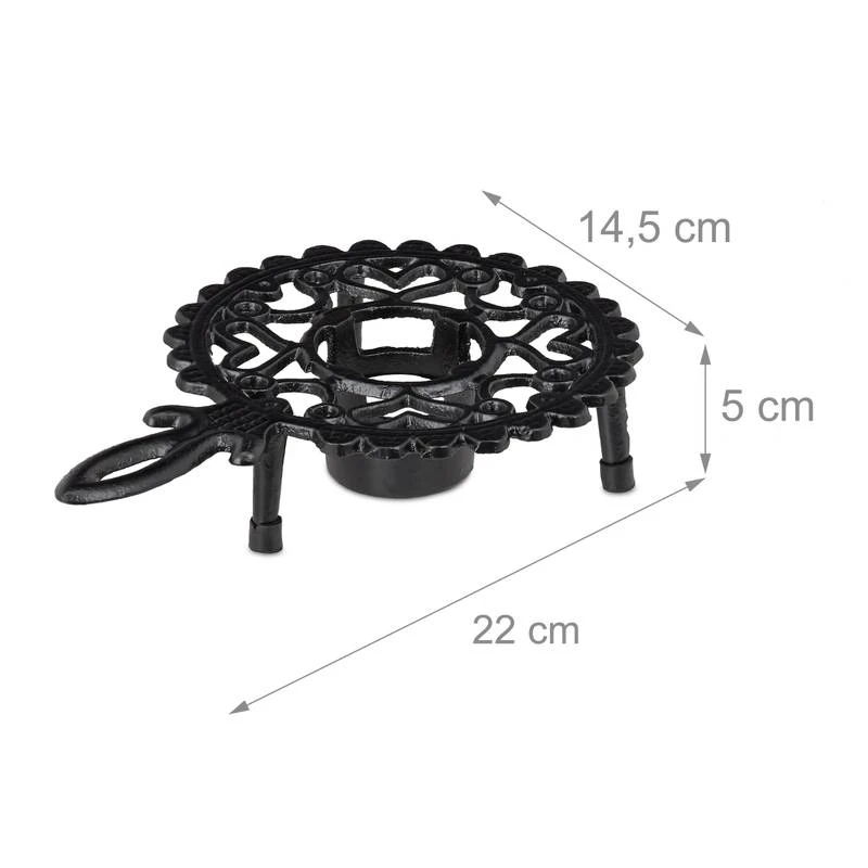 4x Chauffe-théières En Fonte De Fer 8 4x Chauffe-théières En Fonte De Fer – Image 8