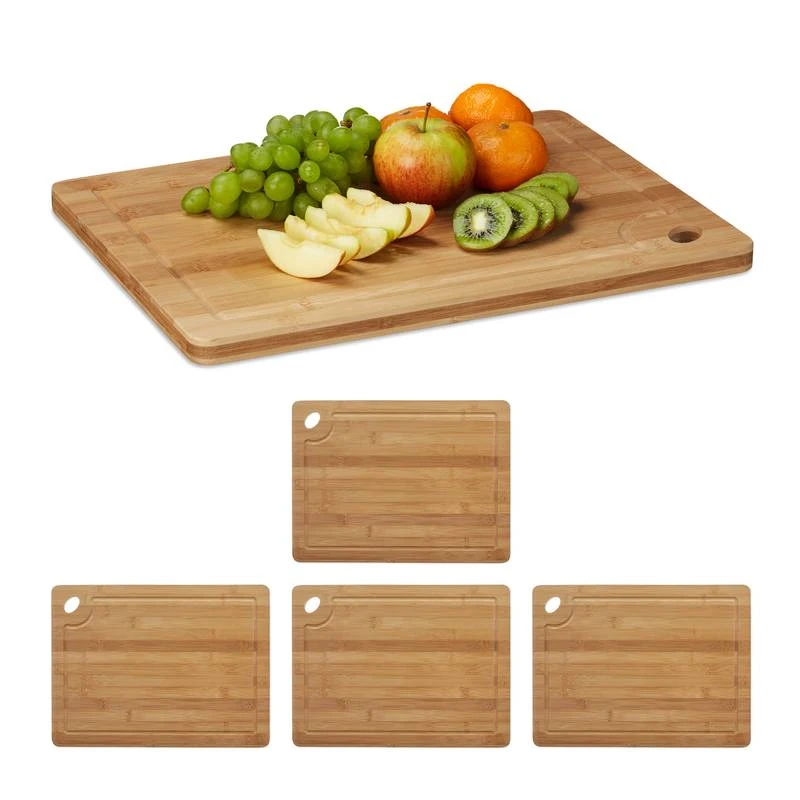 5x Planche à Découper Bambou Rigoles 1 5x Planche à Découper Bambou Rigoles