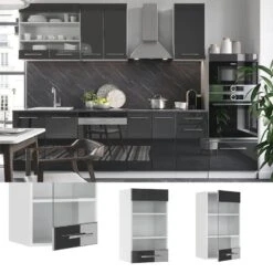 Meuble Haut Vitré Fame Blanc Brillant -ELO Soldes Boutique 5783575e8eee40489579fae7abd35d56