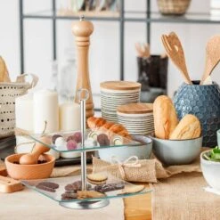 Lot De 2 étagères à Deux Niveaux -ELO Soldes Boutique 60230cae11ed4747a105edc75af4c078