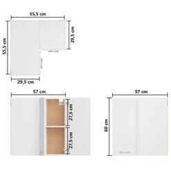 VIDAXL Armoire D'angle Suspendue -ELO Soldes Boutique 624dbd23055a49c3b986fe60b302f4da