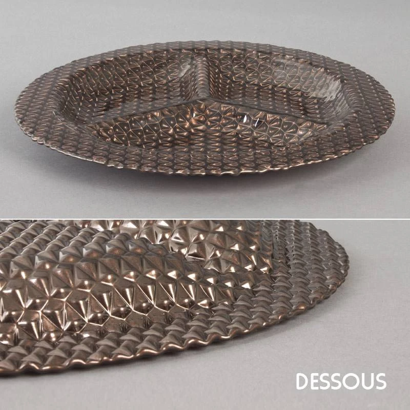 Plat Hors D'œuvre 3 Compartiments Tiffan 2 Plat Hors D'œuvre 3 Compartiments Tiffan – Image 2