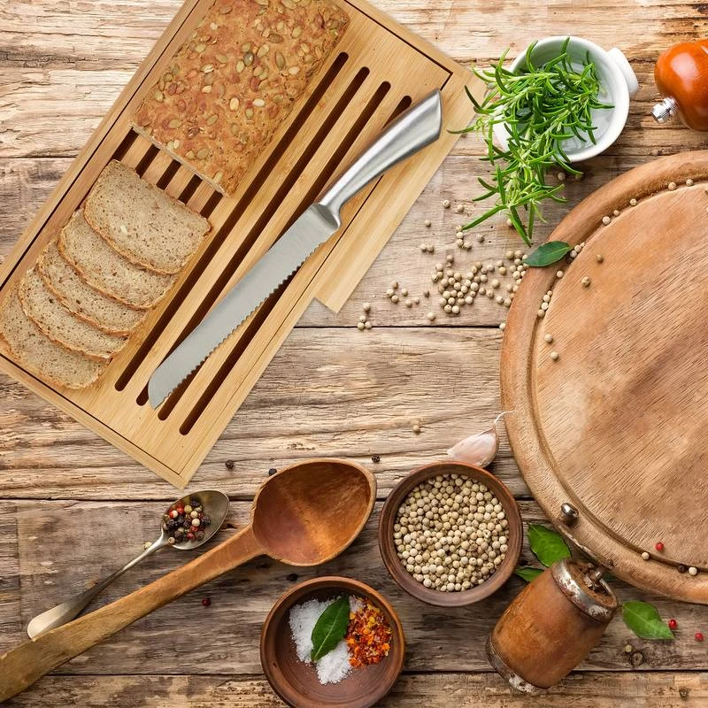 Planche à Pain Bambou Range-couteaux 4 Planche à Pain Bambou Range-couteaux – Image 4