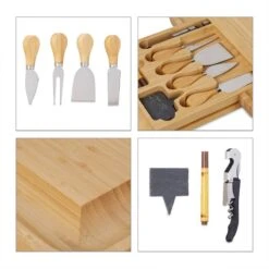 Plateau Fromage Bambou 10 Accessoires -ELO Soldes Boutique 66c57e13bb914a75bde259035399a0eb