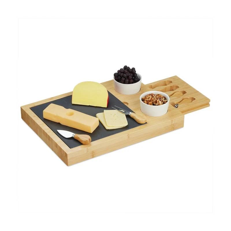 Plateau Fromage Bambou & 7 Accessoires 1 Plateau Fromage Bambou & 7 Accessoires