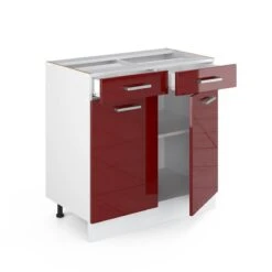 Meuble Bas R-Line 80cm Bordeaux /blanc 6 Meuble Bas R-Line 80cm Bordeaux /blanc -ELO Soldes Boutique 7ddb914b2b6d4663894d58d2ba09c9a1