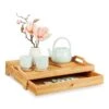 Plateau De Service En Bambou Avec Tiroir -ELO Soldes Boutique 8d8bb995acd84b168075aaa53d3ff5ff