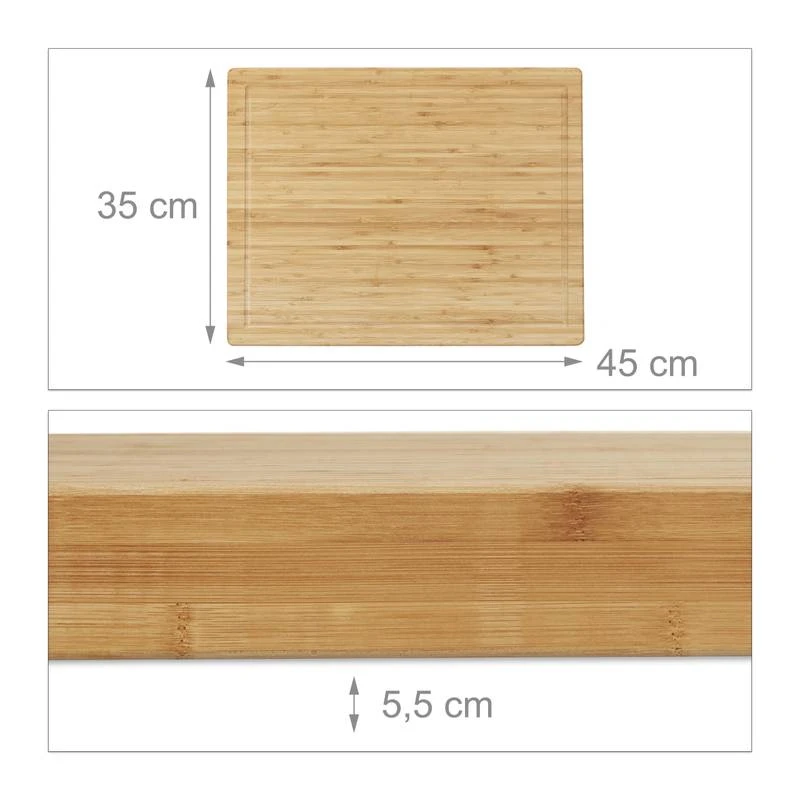 Lot De 2 Planches à Découper Bambou 5 Lot De 2 Planches à Découper Bambou – Image 5
