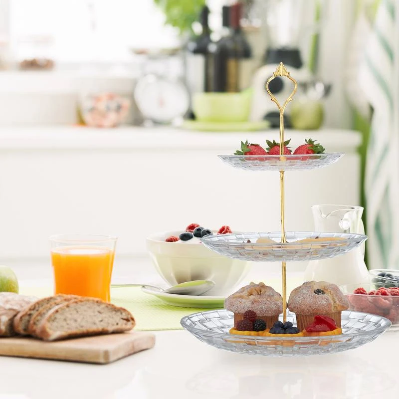 Présentoir à Gâteaux à 3 étages En Verre 2 Présentoir à Gâteaux à 3 étages En Verre – Image 2