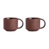 Tasse - Lot De 2 Brun -ELO Soldes Boutique 939bed40b10c439bb06eb3fb019173d9