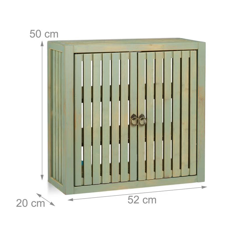 Placard Mural Vintage En Bambou Vert 9 Placard Mural Vintage En Bambou Vert – Image 9