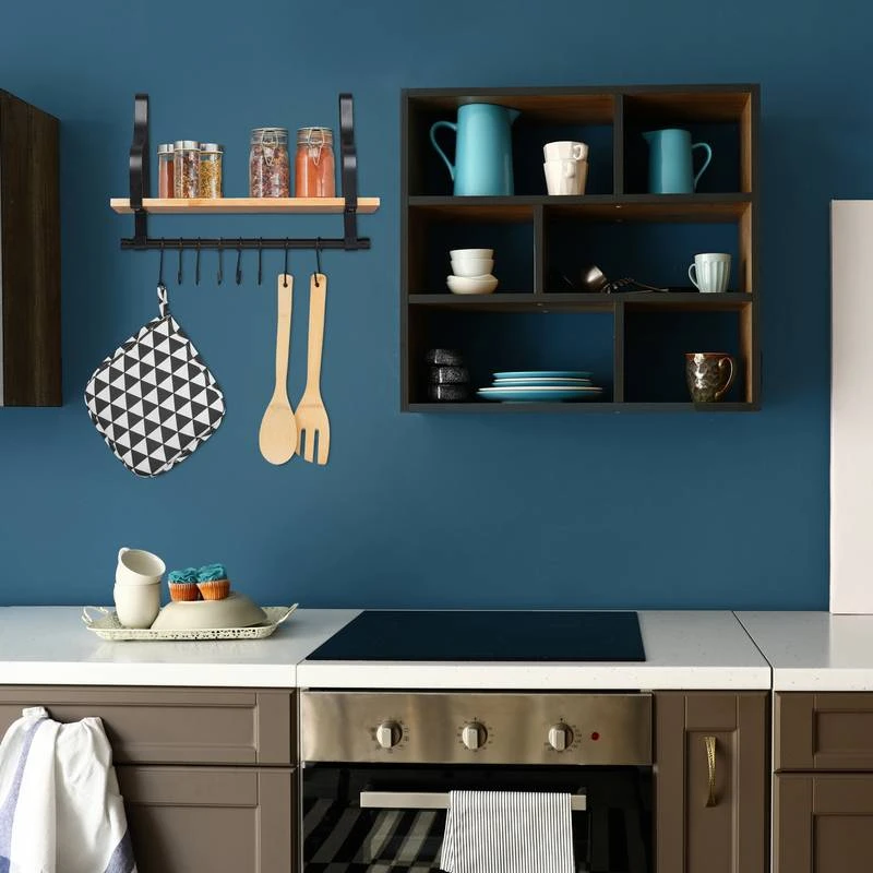 Étagère Murale Cuisine Avec Crochets 2 Étagère Murale Cuisine Avec Crochets – Image 2