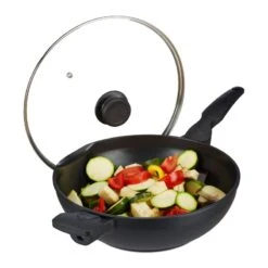 Poêle Wok 30 Cm Avec Couvercle