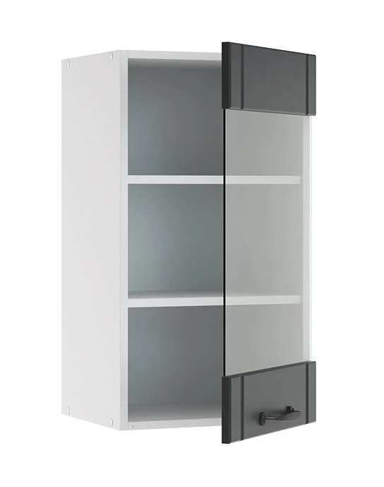 Meuble Haut Vitré Fame Anthracite 3 Meuble Haut Vitré Fame Anthracite – Image 3