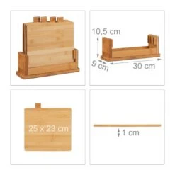 Set 4 X Planche à Découper Bambou&Socle -ELO Soldes Boutique 9fe77ef605564112a3ca5381174af120