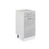 Meuble Bas R-Line 40cm Béton/blanc -ELO Soldes Boutique a921cc06671046a3a91aecadd82dc106
