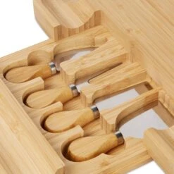 Plateau Fromage Bambou & Lot 4 Couverts -ELO Soldes Boutique ab63f41cc2cd4abeb52a1a4ac040c99f