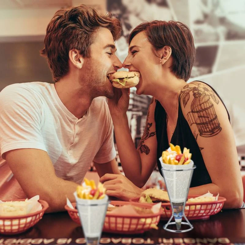 Support Cornet De Frites Lot De 2 Inox 3 Support Cornet De Frites Lot De 2 Inox – Image 3