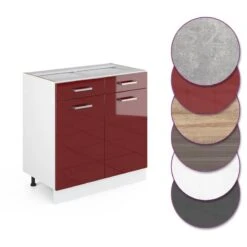 Meuble Bas R-Line 80cm Bordeaux /blanc 7 Meuble Bas R-Line 80cm Bordeaux /blanc -ELO Soldes Boutique b366552640ed42d0ae28e7a07705b782