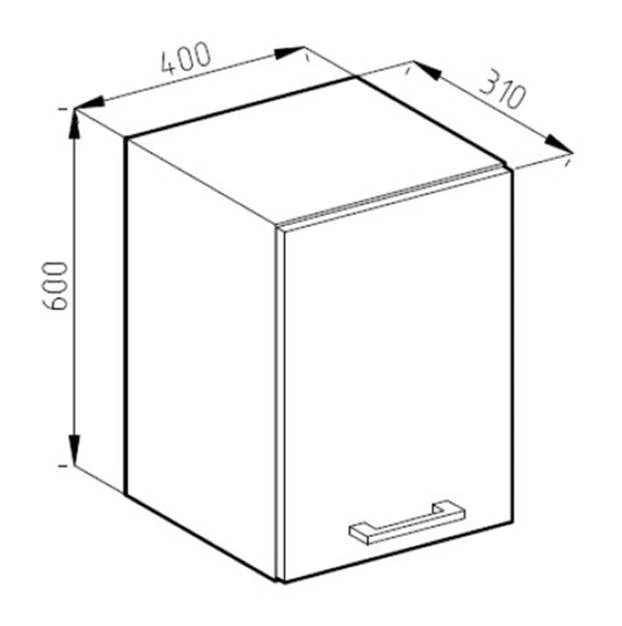 Meuble Haut R-Line 40cm Blanc Brillant 4 Meuble Haut R-Line 40cm Blanc Brillant â Image 4