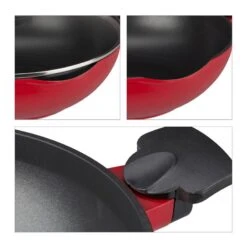 Poêle Wok Rouge Avec Couvercle -ELO Soldes Boutique b5c3a10c83b04f6dab1a0190396288be