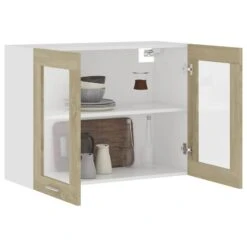 VIDAXL Armoire En Verre Suspendue -ELO Soldes Boutique b78c32aed7454d66960d184cc093a1a8