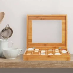 Boîte à Thé Bambou 24 Compartiments -ELO Soldes Boutique b817cef3f17a4ae5b36c3b5e6e06bb9c