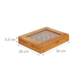 Boîte à Thé Bambou 24 Compartiments -ELO Soldes Boutique ba7222804cf54eb8a3dc4f1dc36f169d