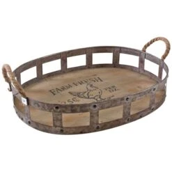 Plateaux Ovales "Farm Fresh" (Lot De 2) -ELO Soldes Boutique c90c5769e003452c965bf37bf92cde24