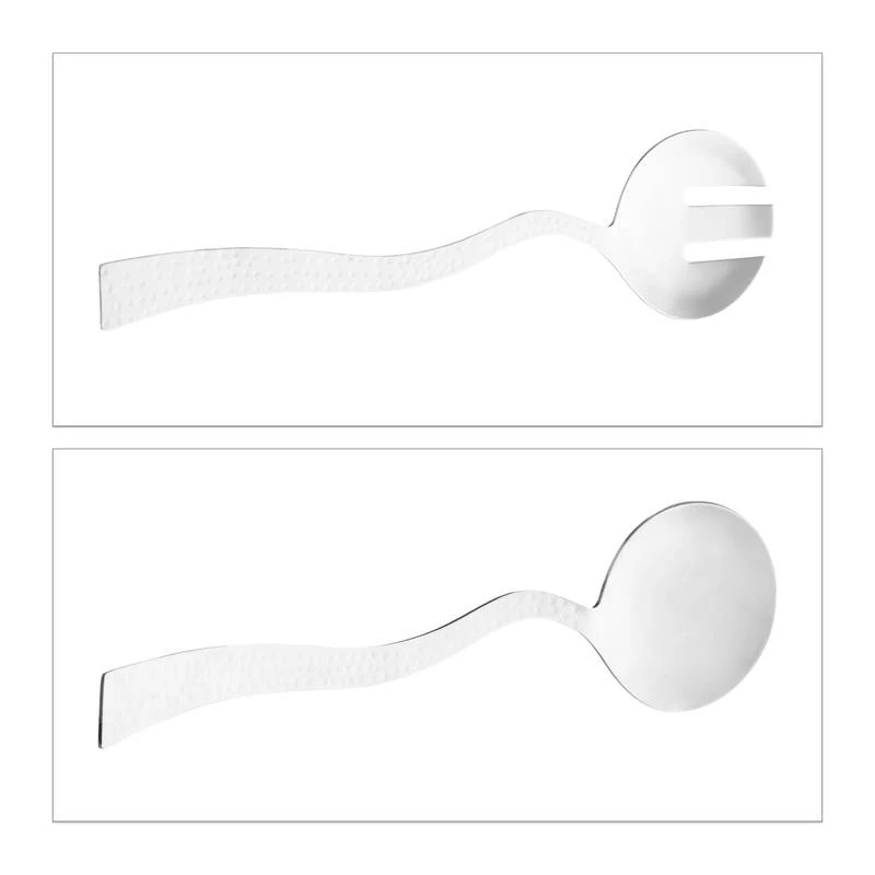 Saladier Inox Avec Couverts à Salade 6 Saladier Inox Avec Couverts à Salade – Image 6