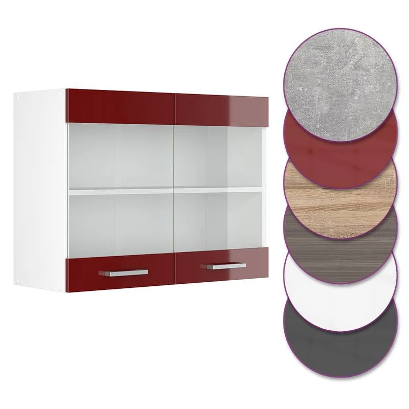 Meuble Haut Vitré R-Line 80cm 12 Meuble Haut Vitré R-Line 80cm – Image 12