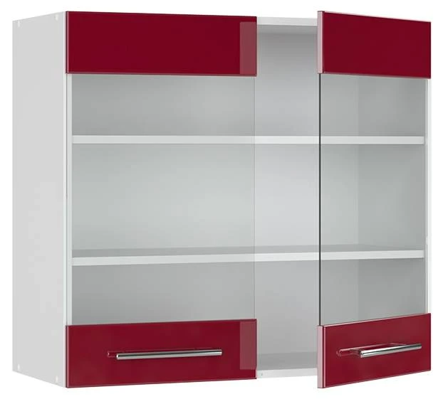Meuble Haut Vitré Fame Bordeaux 3 Meuble Haut Vitré Fame Bordeaux – Image 3